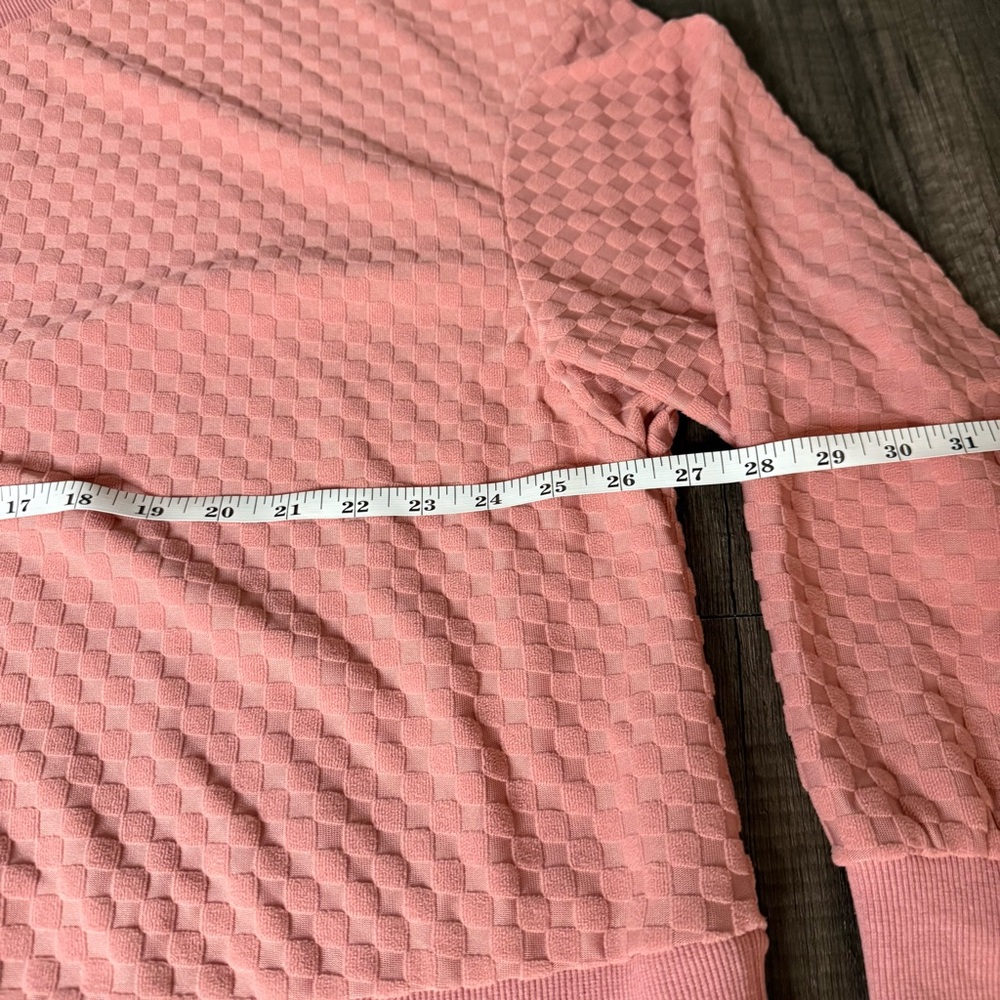 Dusty Pink Checkered Athleisure 2 Piece Set 3X - Picture 5 of 8